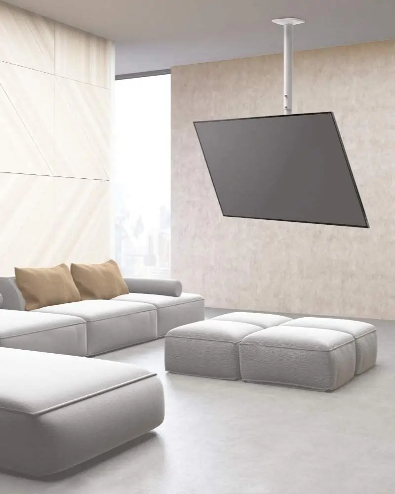Barkan 3500 W ceiling pole TV mounted on ceiling lounge