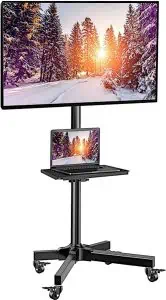 Perlesmith PSTVMC04 23 to 55 in, 55 lbs capacity, mobile TV stand