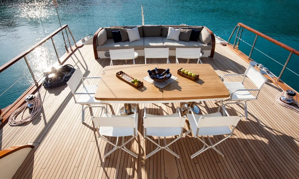 Deck of a yacht