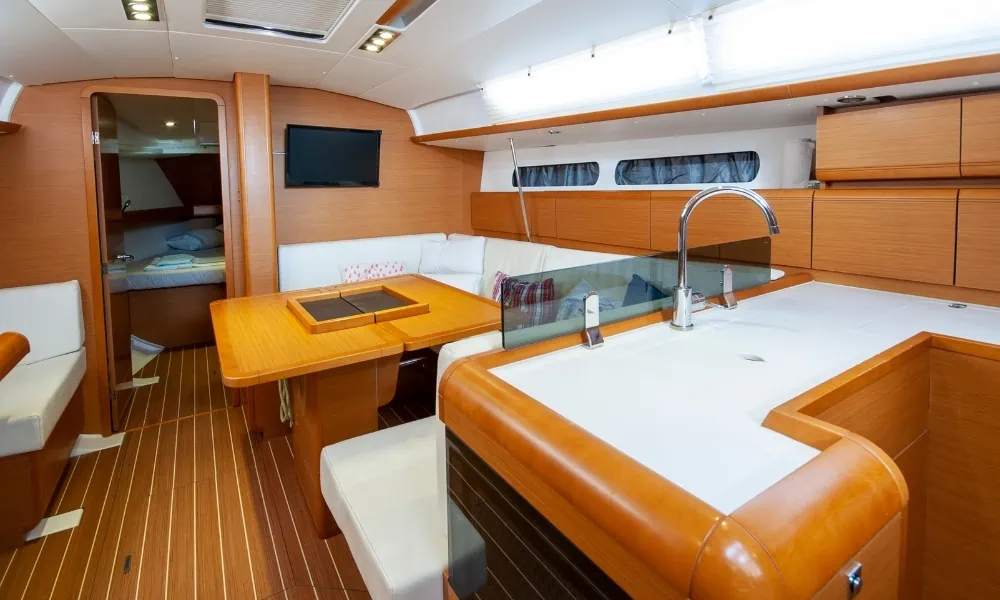 TV Installed inside yacht