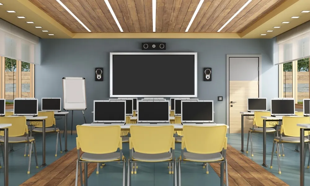 Classroom setups with computers