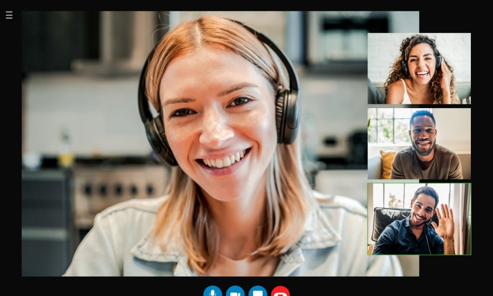 Showing video quality from other end of the video call